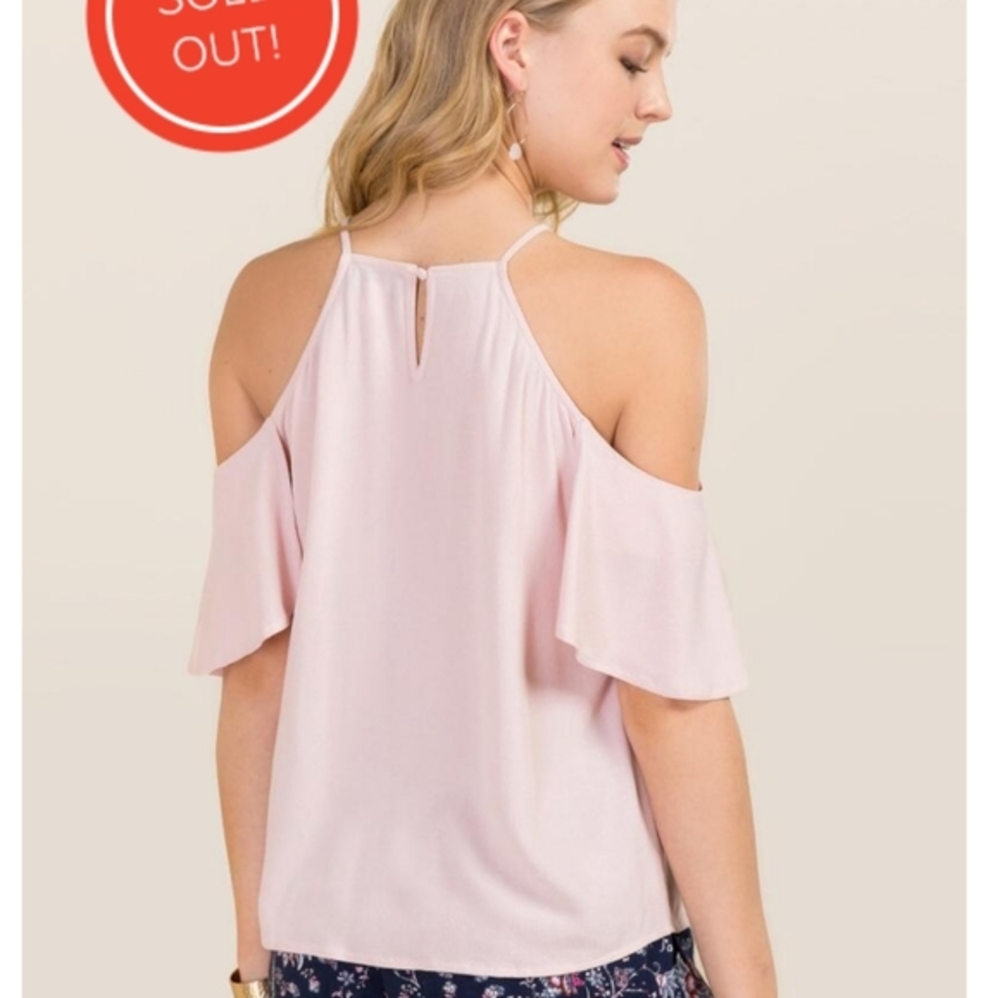 Francesca's Ruffle Pink Top - Picture 7 of 9